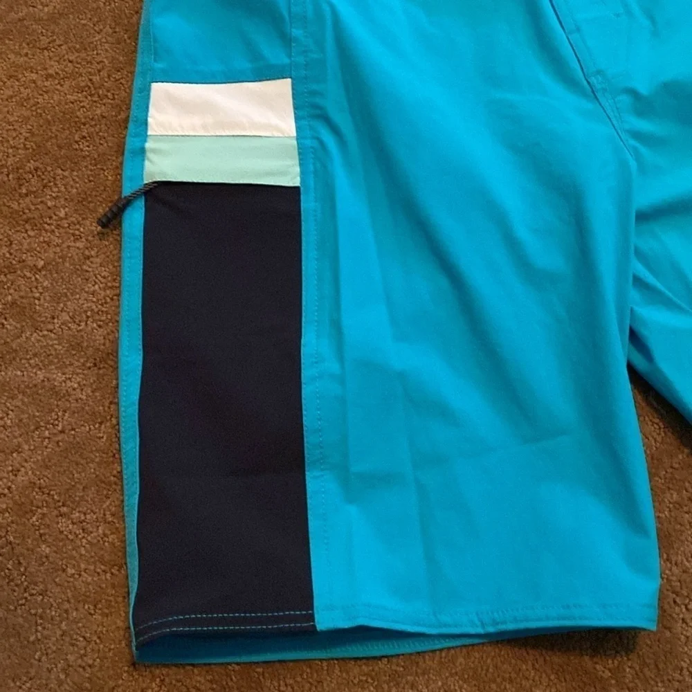 Volcom Men's Blue Swim Shorts size 29, 18 New with tags pocket board shorts